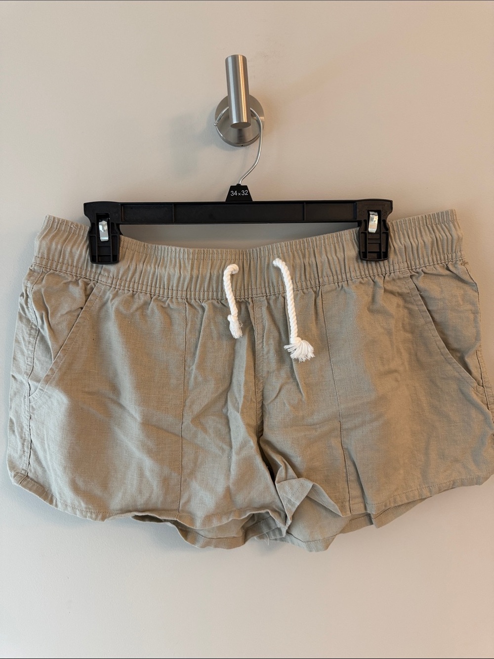 Casual Drawstring Women’s Shorts - Beige/Khaki